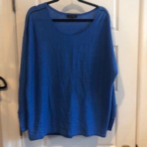 Ann Taylor periwinkle blue sweater. Thin. Viscose nylon and wool. Good condition
